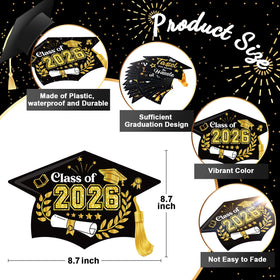 Chunful grad cap design closeup showing phrase ideas