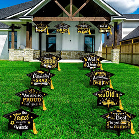 Chunful graduation yard signs in a 12 pack for outdoor celebrations