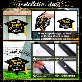 Chunful plastic yard sign stakes for sturdy ground display