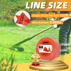 Chway 095 string ideal for weed cleanup and precise edging