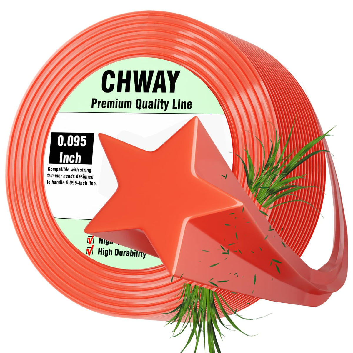 Chway 095 weed eater string with pentagon design ready for tough weed cutting