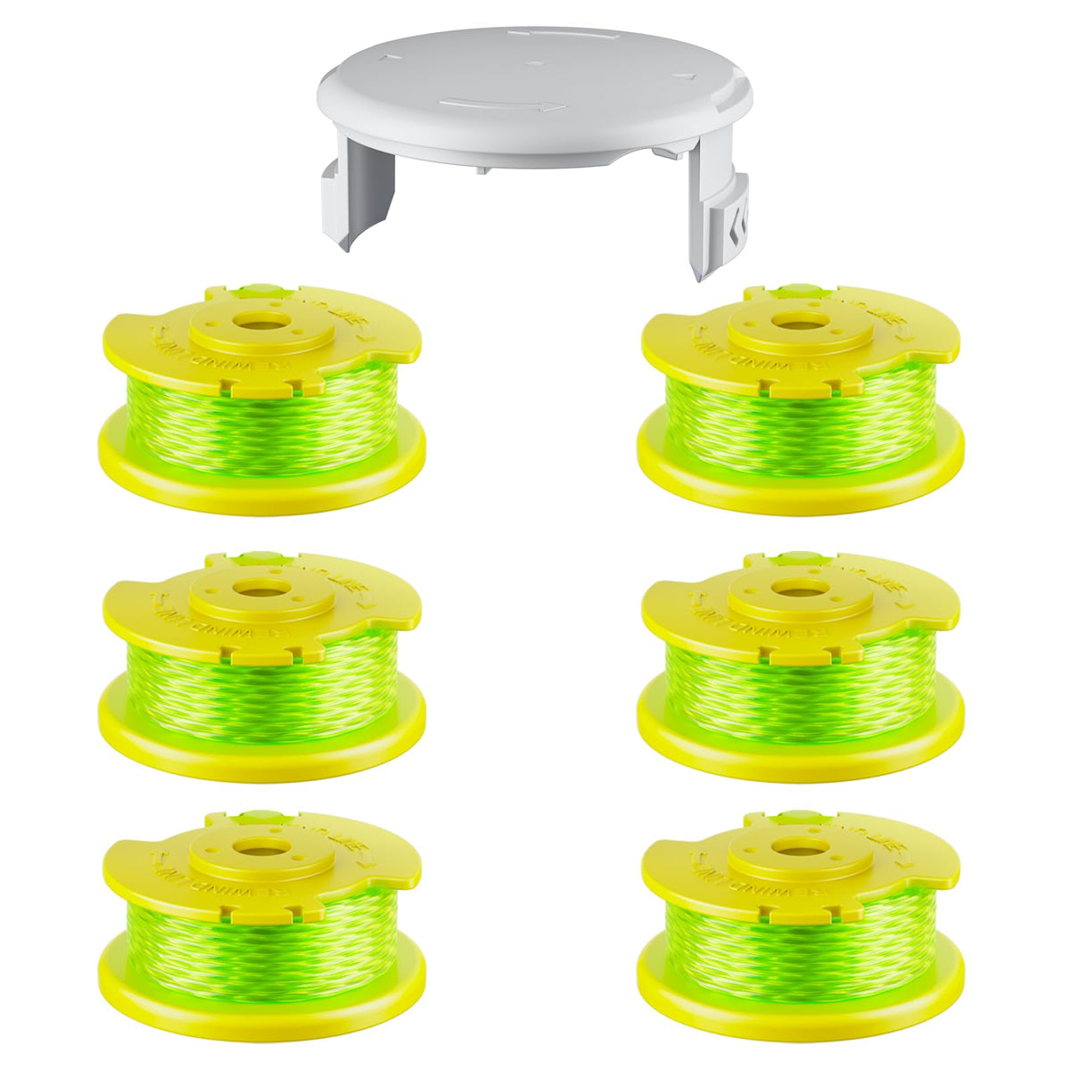 Chway AC80RL3 six-spool trimmer string set for Ryobi, durable and ready