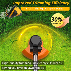 Upgraded abrasion resistance extends line life on rough terrain.