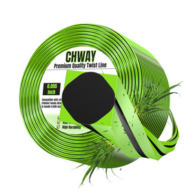 Chway square-twist 0.095 trimmer line for 175ft delivers faster cutting on thick grass.