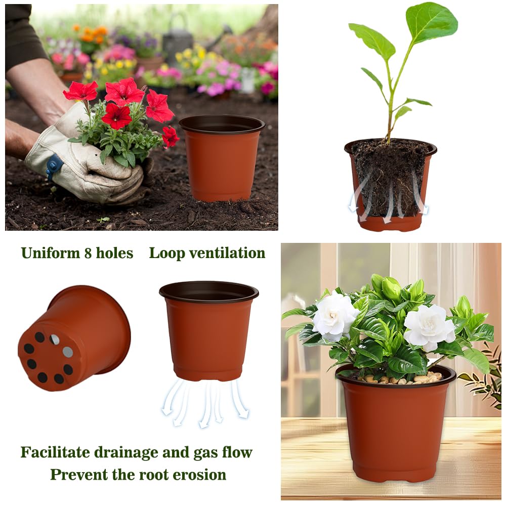 Cidenbio lightweight reusable plastic pots are easy to clean.