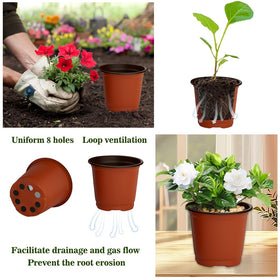 Cidenbio lightweight reusable plastic pots are easy to clean.