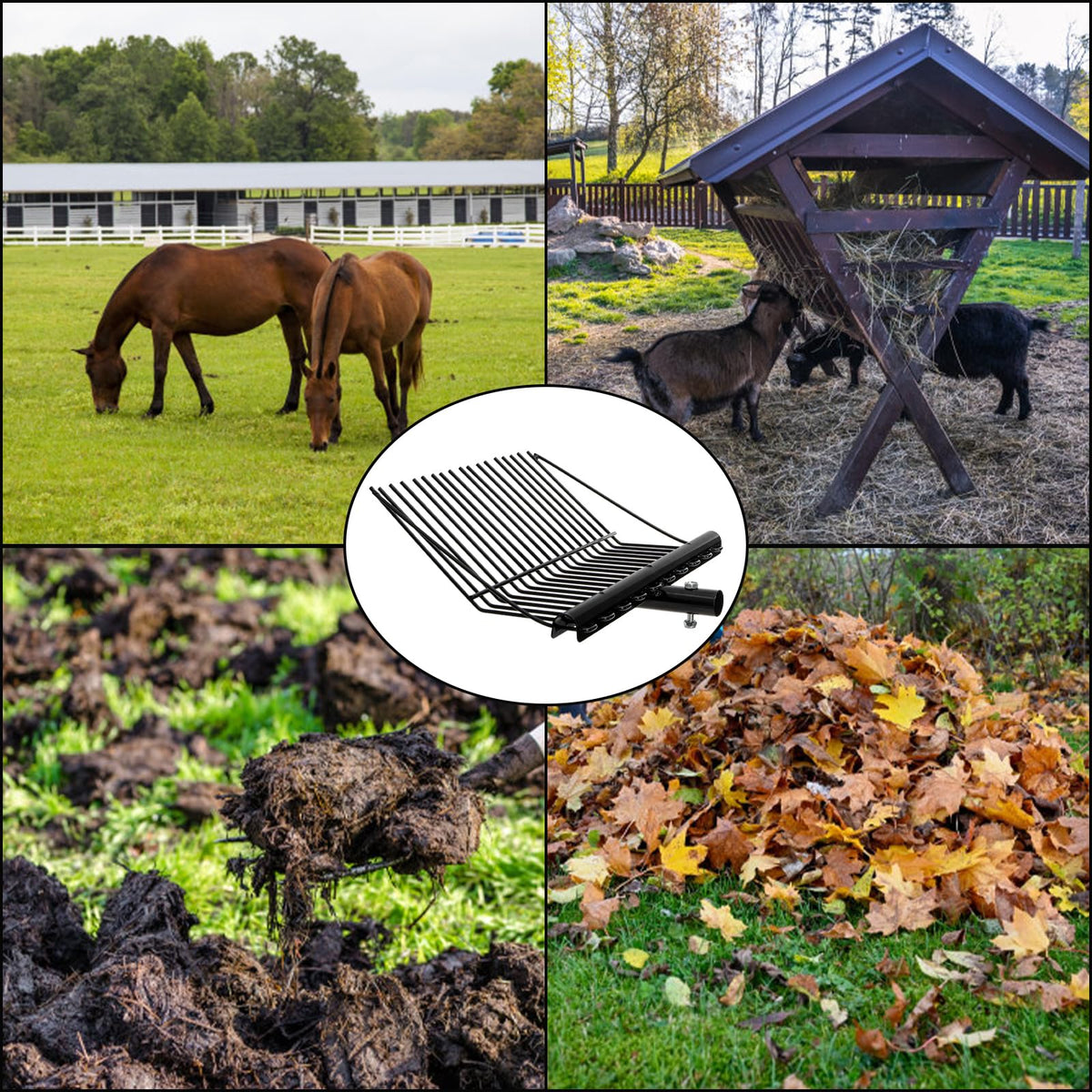 Cididu fork head cleans manure, grass, and hay efficiently