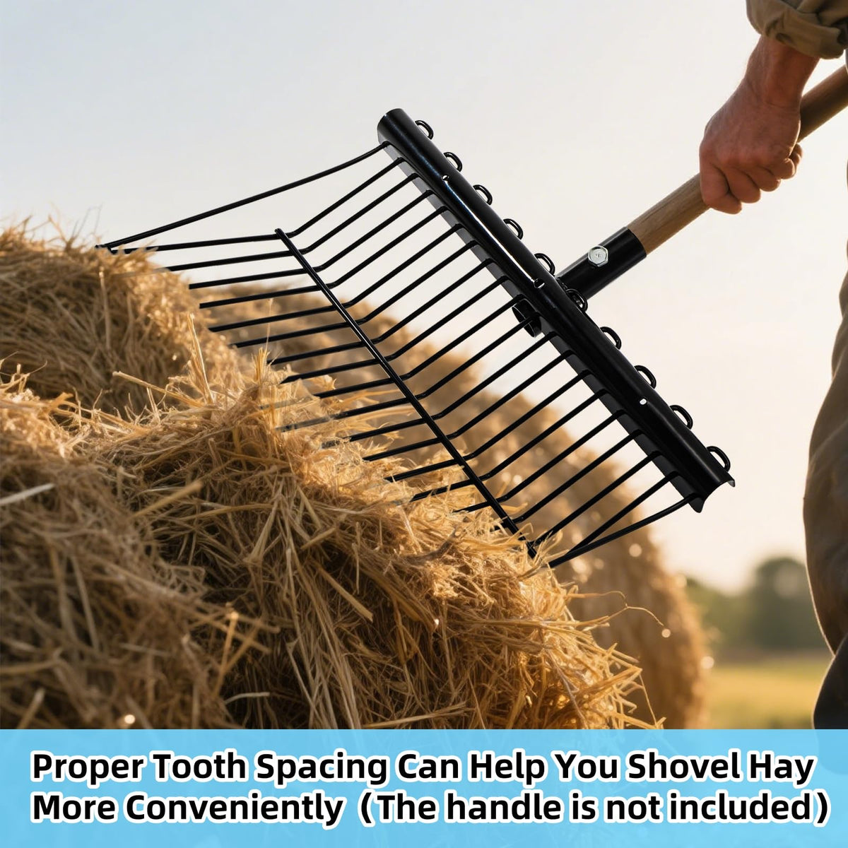 Cididu stable garden fork head designed for clean, mess-minimizing use