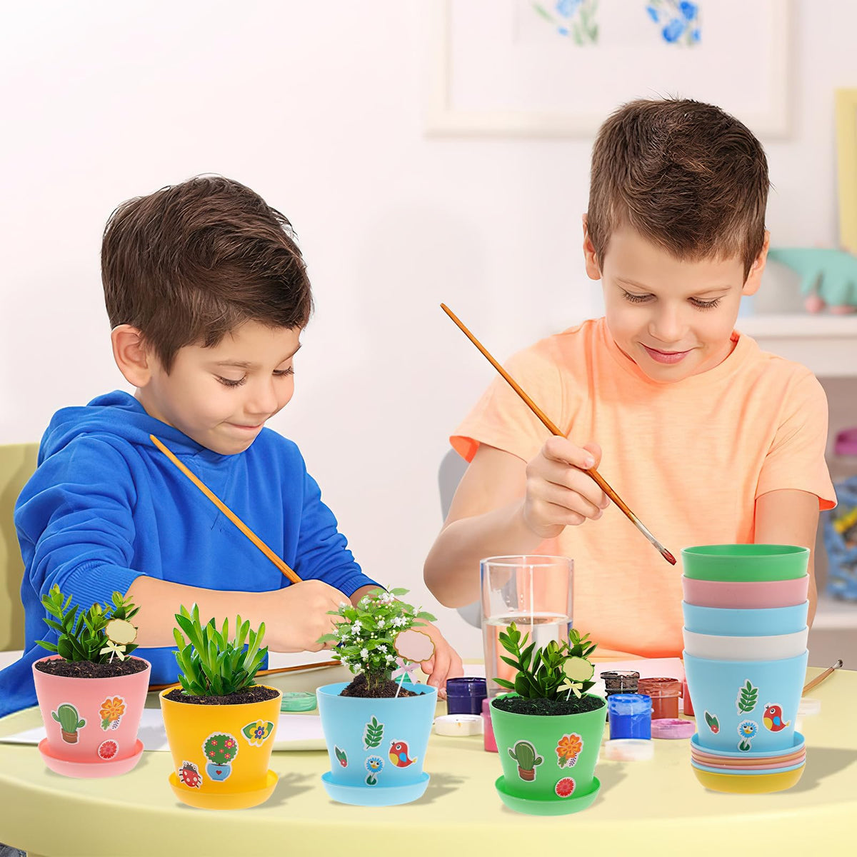 CIEOVO spring design stickers with birds bees flowers