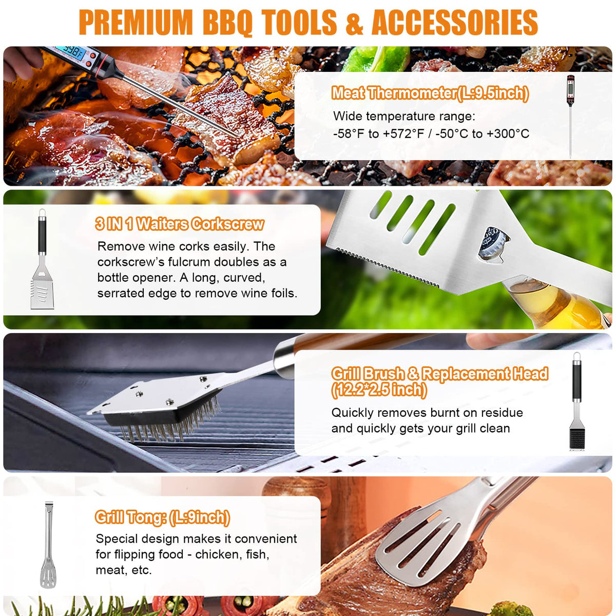 Cifaisi grill mats prevent sticking when cooking delicate options.