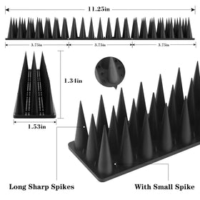 CIIC Bird Spikes split design fits narrow spaces along roof edges