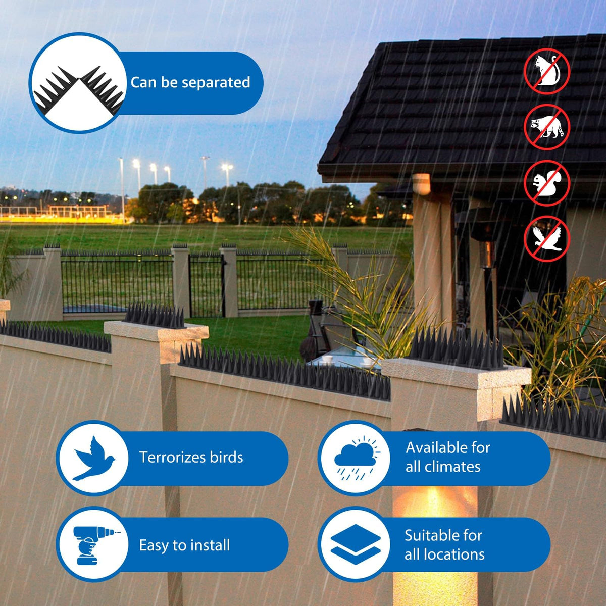 CIIC Bird Spikes modular pieces enable customizable configurations