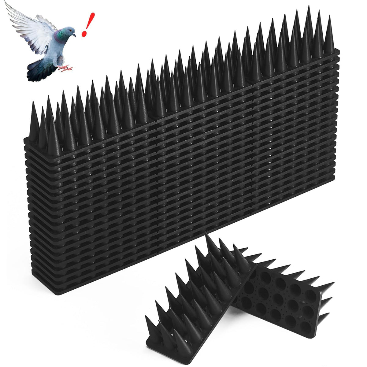 CIIC Bird Spikes outdoor installation deters birds from fences and ledges