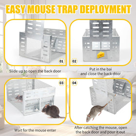 Cijoaui galvanized metal trap highlights durable, weather-ready build.