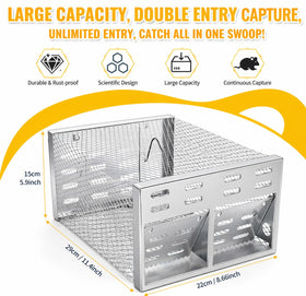 Cijoaui trap interior displays ample space for multiple small animals.
