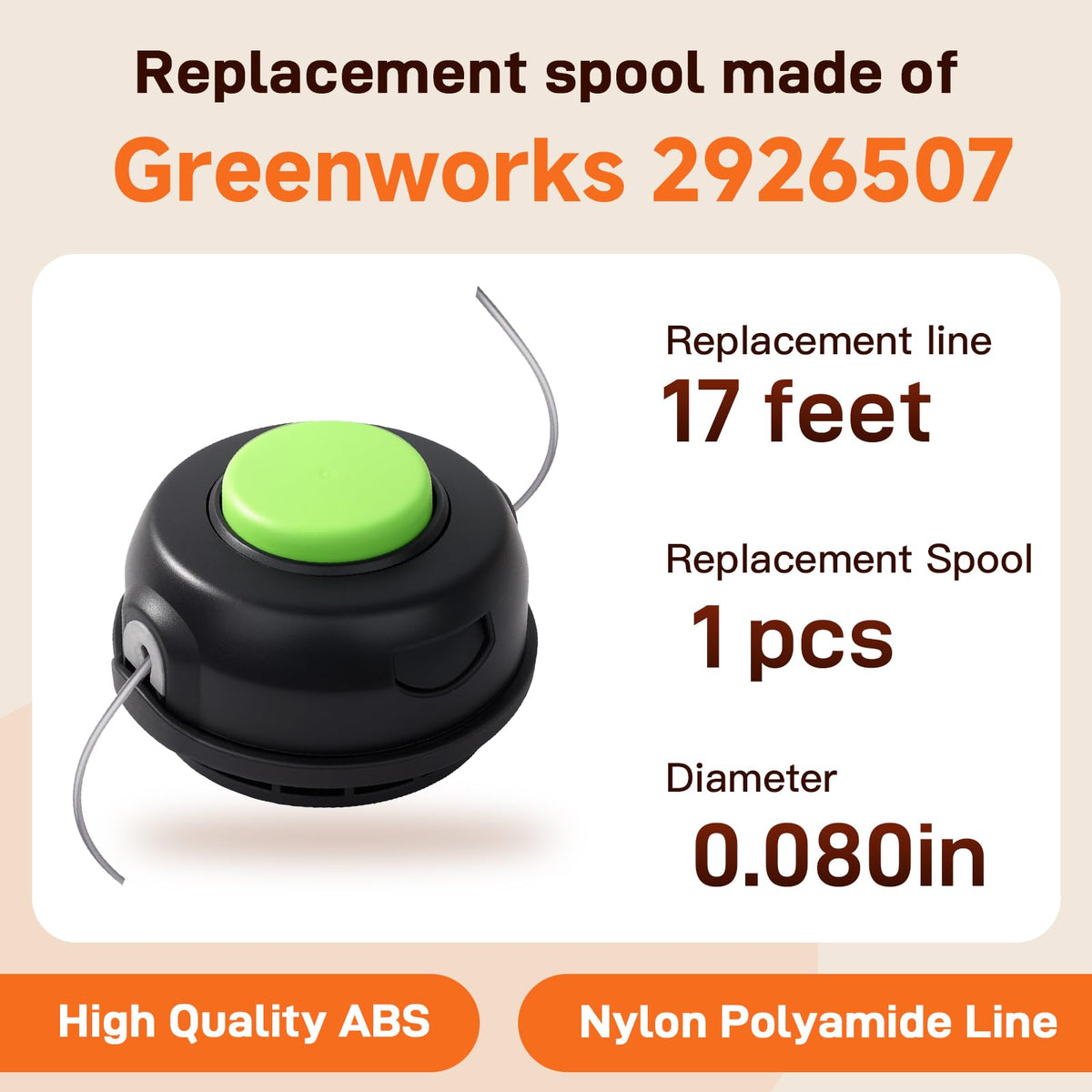 Cilivo SB00L00 head compatible with Greenworks 80V trimmers