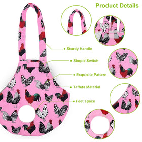 Cilkus chicken carrier sling with handle for easy lifting during trips.
