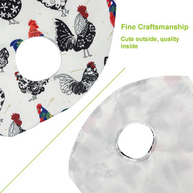 Cilkus holder measures 13.5 by 13.5 inches for most poultry.
