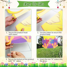CiniQy garden display with stakes is easy to install.