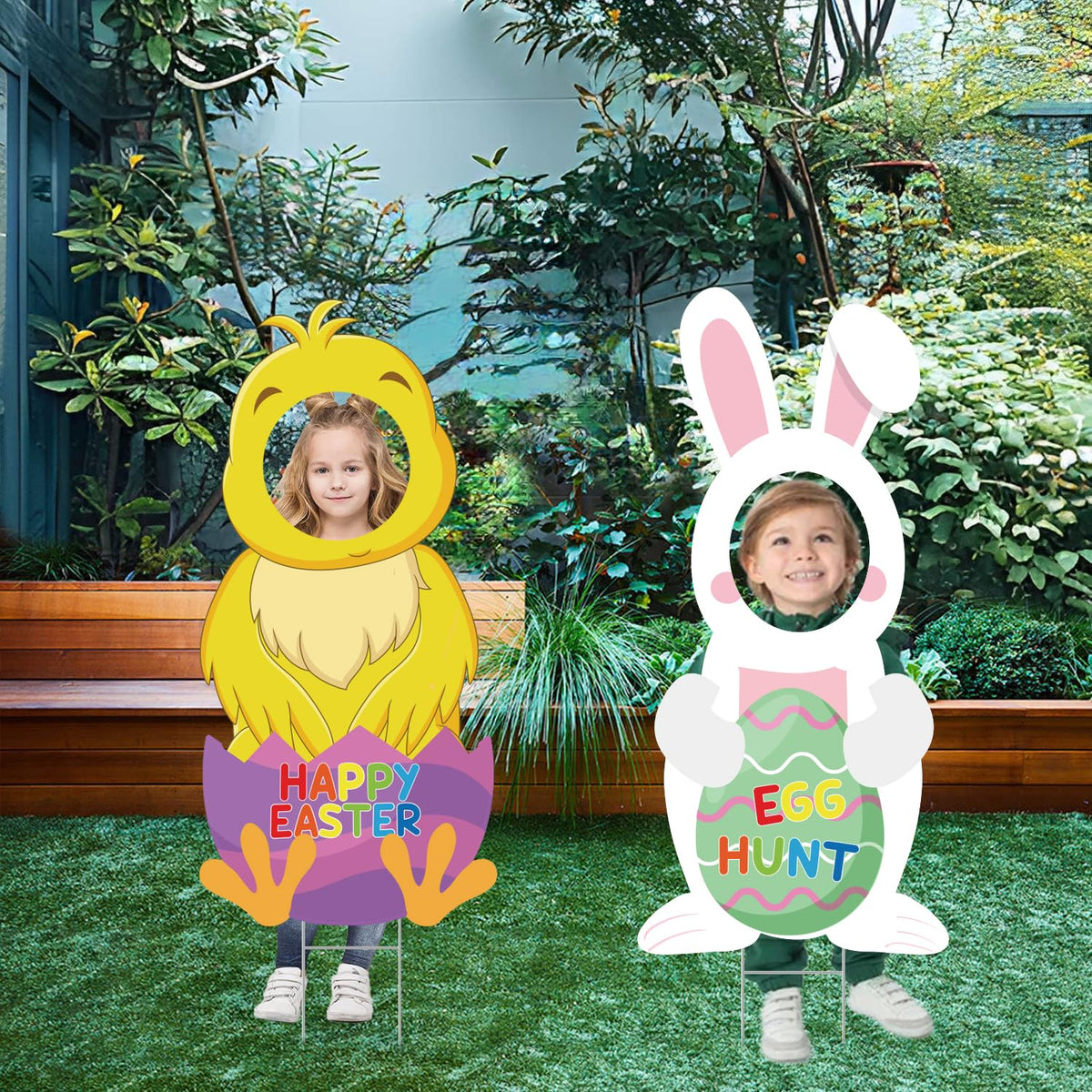CiniQy bunny-chick duo invites playful photo moments at gatherings.