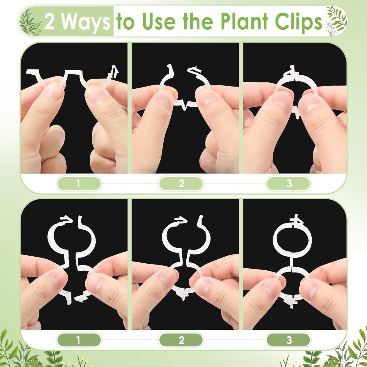 CINKSY vertical gardening clips support cucumbers and grapes effectively.