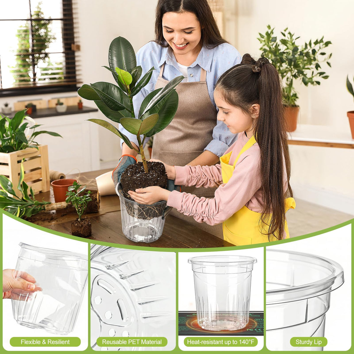 CINKSY pots with drainage holes prevent overwatering and root rot.