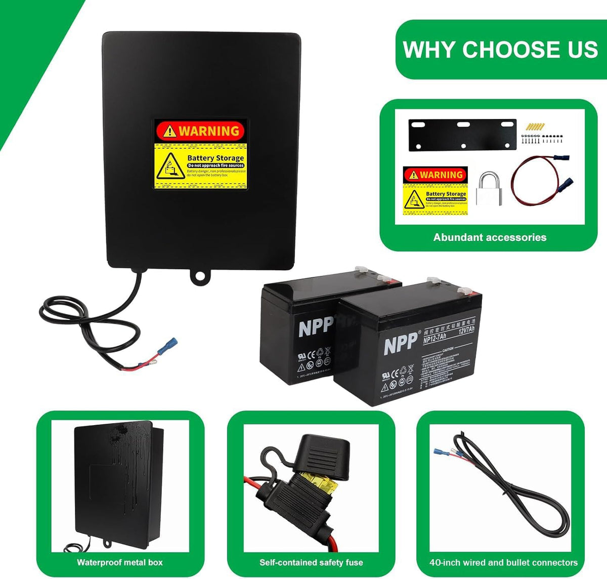 CINVEI ABBT batteries inside the box show compact 12V power