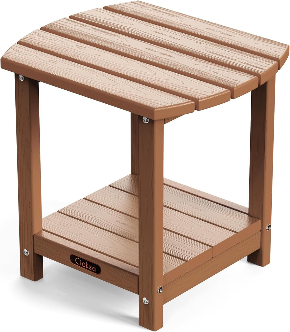 Ciokea Adirondack outdoor side table showing double desk for extra storage.