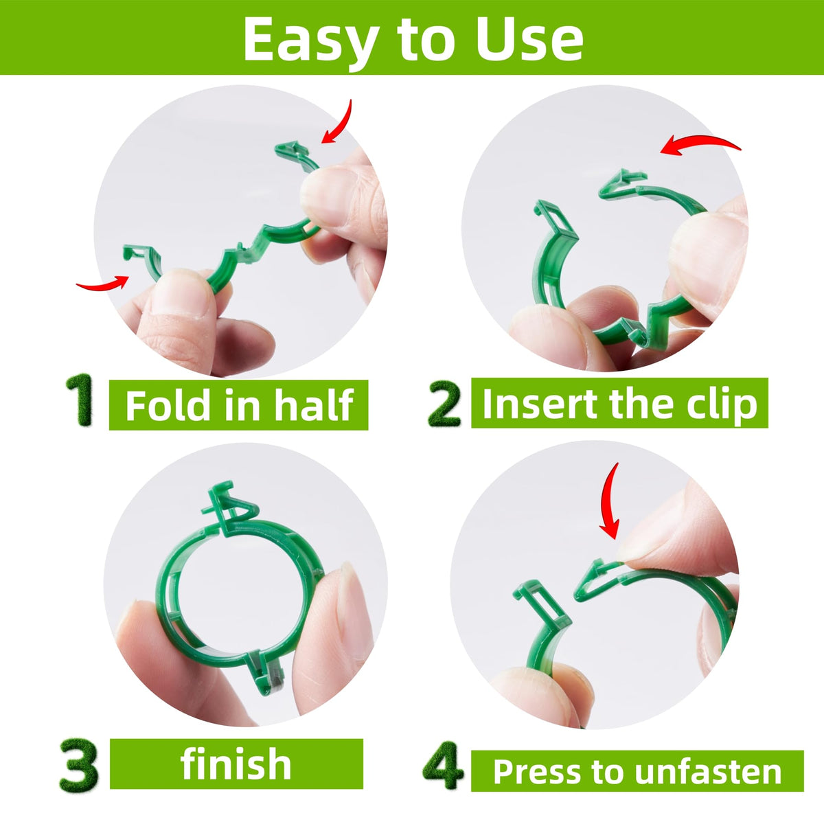 CIQIYO clip with soft inner surface protects plant tissue during securing.
