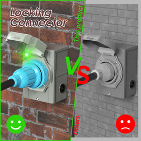 CircleCord heavy-duty 10-gauge copper wiring with UV-resistant jacket for outdoor use.