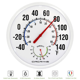 Circrane automatic calibration thermometer aligns with local temperature over time