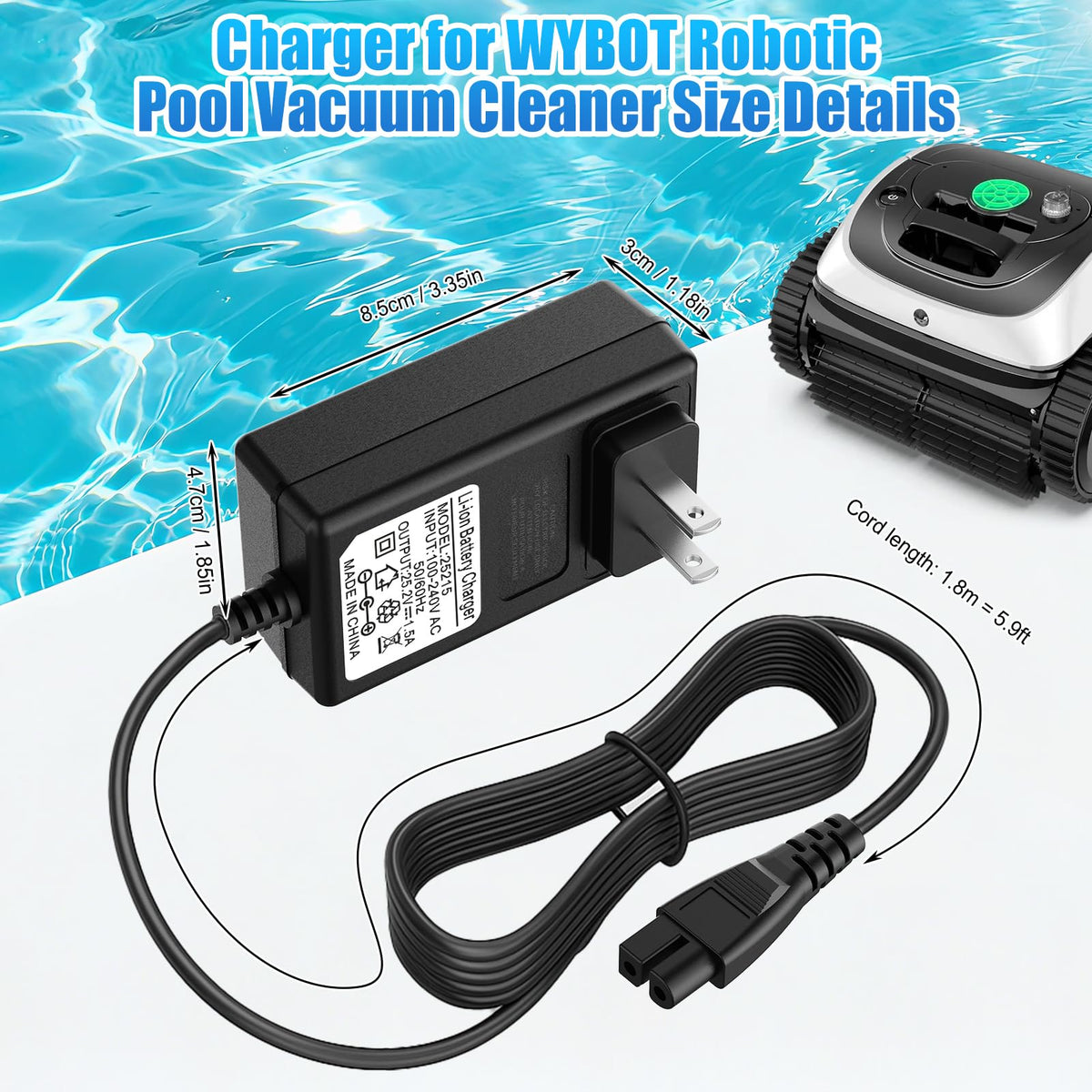 Cisain WYBOT C1 OS7010C charger battery health benefits through steady charging