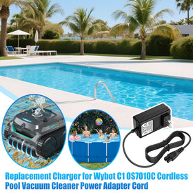 Cisain WYBOT C1 OS7010C charger plugged into an outlet for quick setup