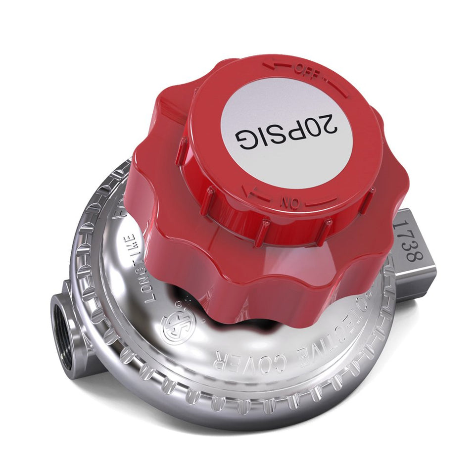 CISNO adjustable 0-20 psi regulator knob enables precise gas flow for cooking.