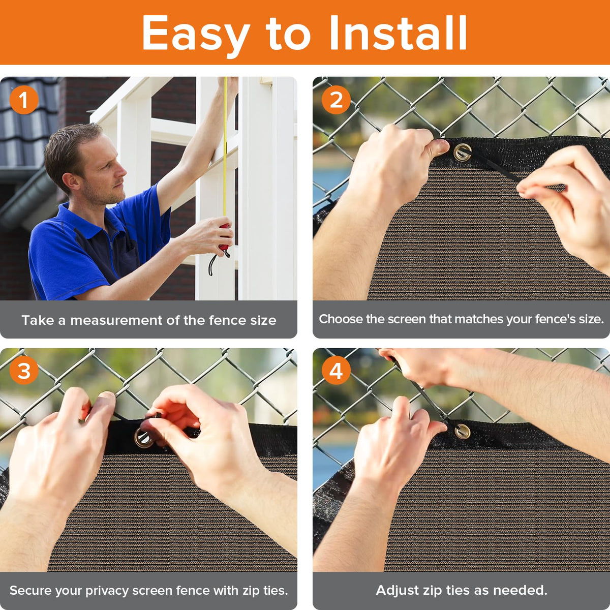Cisvio brown dustproof cover protects the fence and blends with outdoor décor