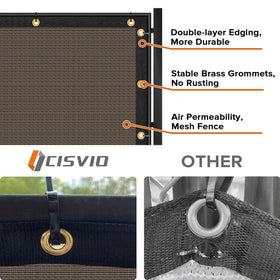 Cisvio privacy screen folds compactly for easy off-season storage.