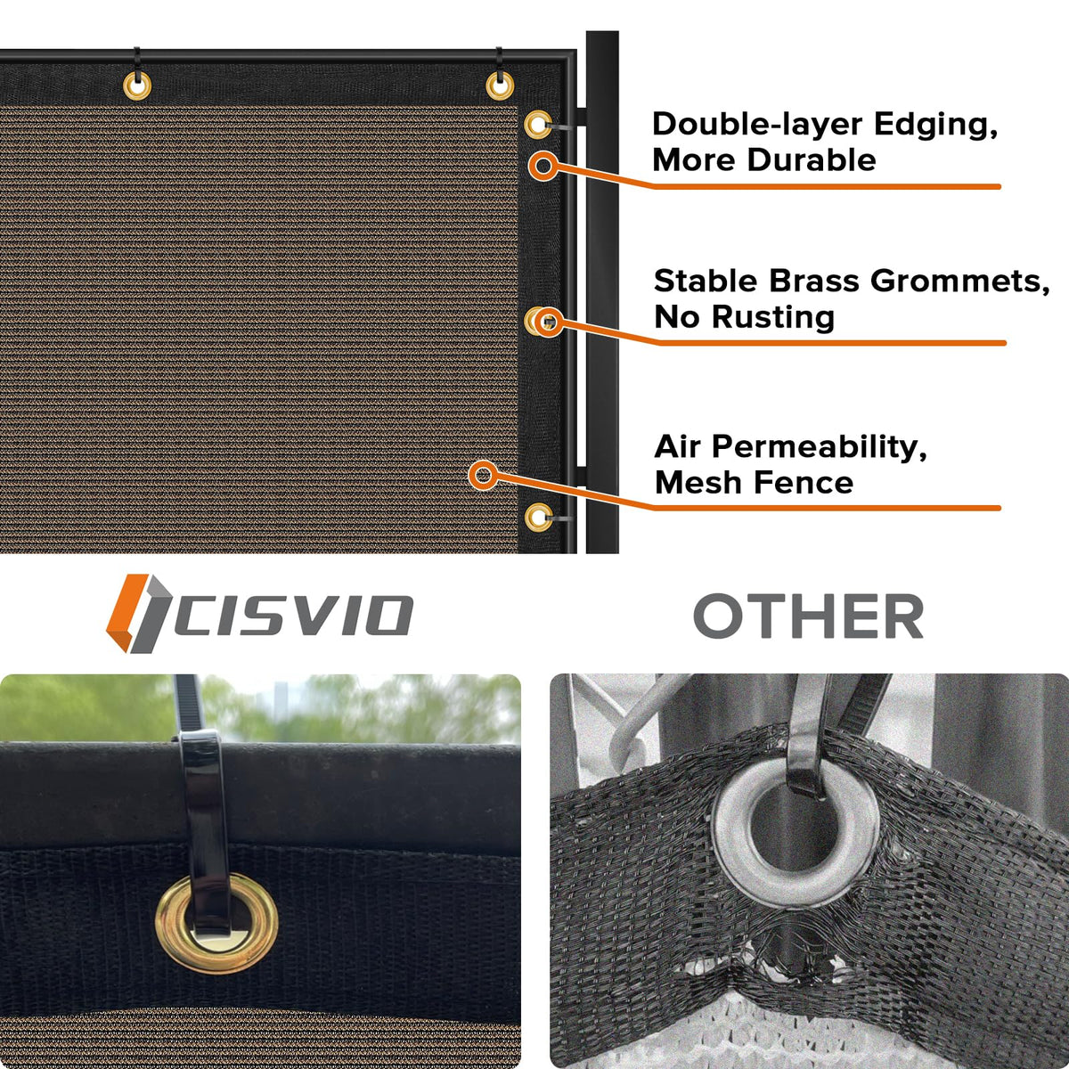 Cisvio privacy screen suited for patios, yards, balconies and similar spaces