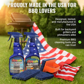 Citrusafe Grill Care Kit bottle cleanser uses citrus power for degreasing.