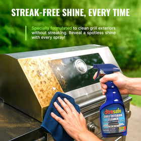 Citrusafe exterior cleaner on BBQ surfaces, safe and non-toxic.