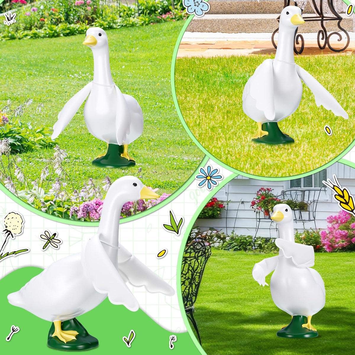 Civaner fluffy cotton filling adds volume and charm to lawn decor