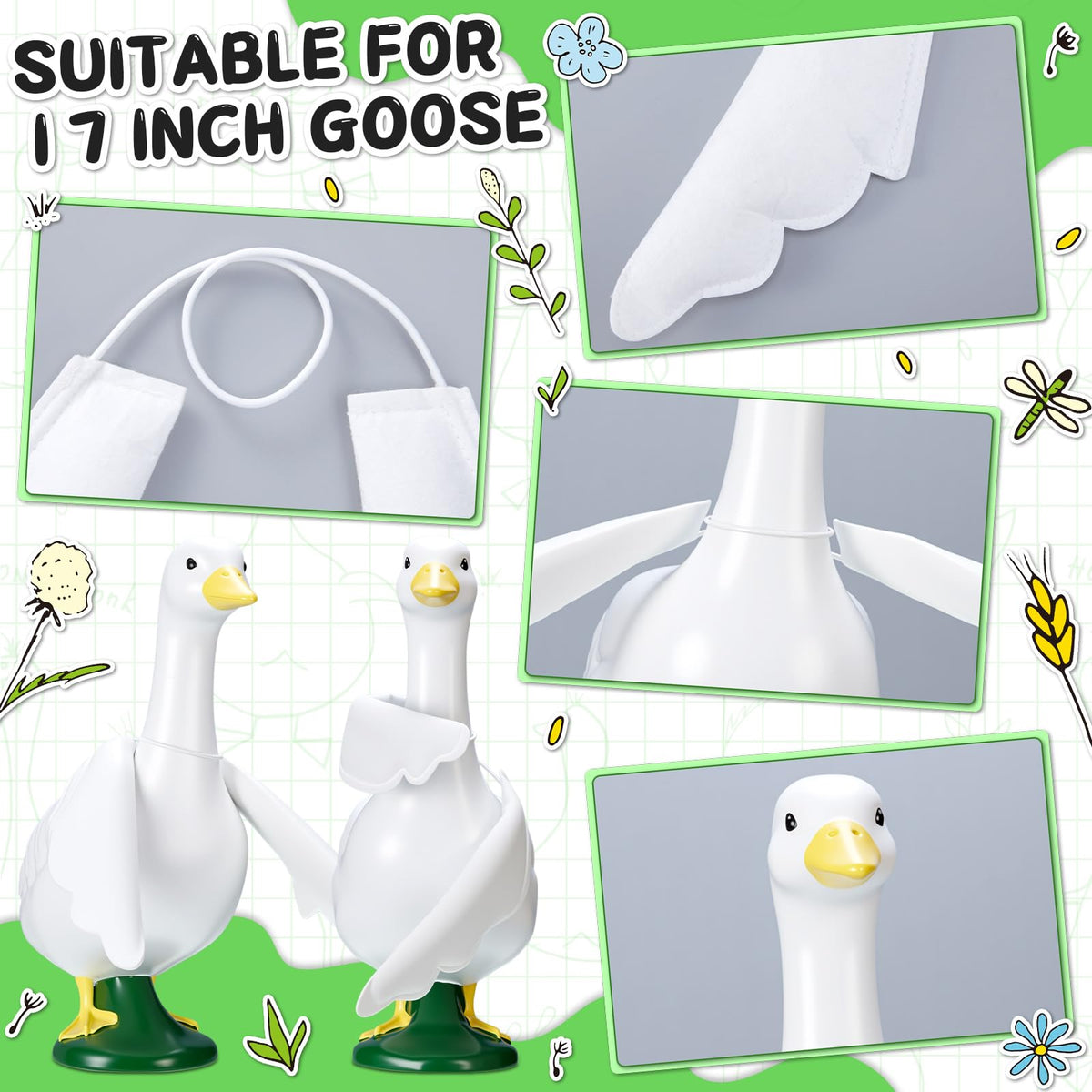 Civaner soft felt wings with durable wire for outdoor display and longevity