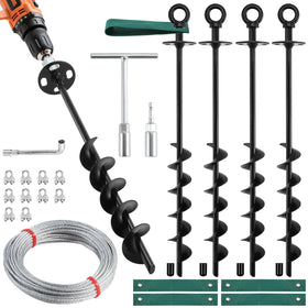Ciyivak 18-inch ground anchors kit for secure outdoor structures in high winds.