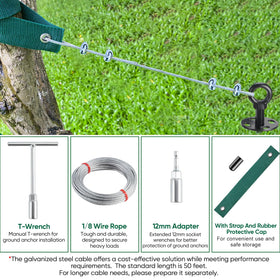 Ciyivak bolt clamps provide strong, slip-free anchor connections.