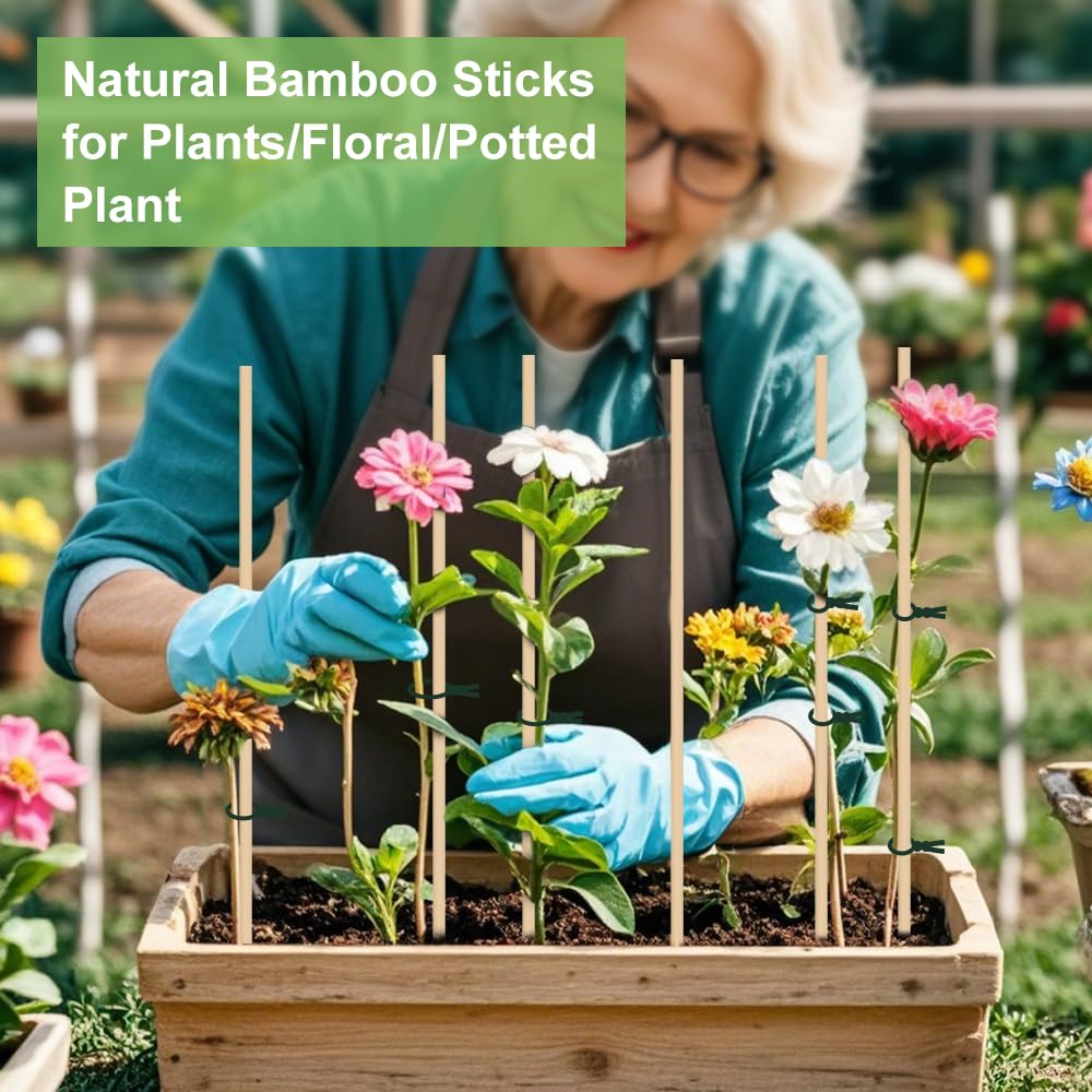CJFocus wooden plant-support stake reinforces stems in flower arrangements for structure.