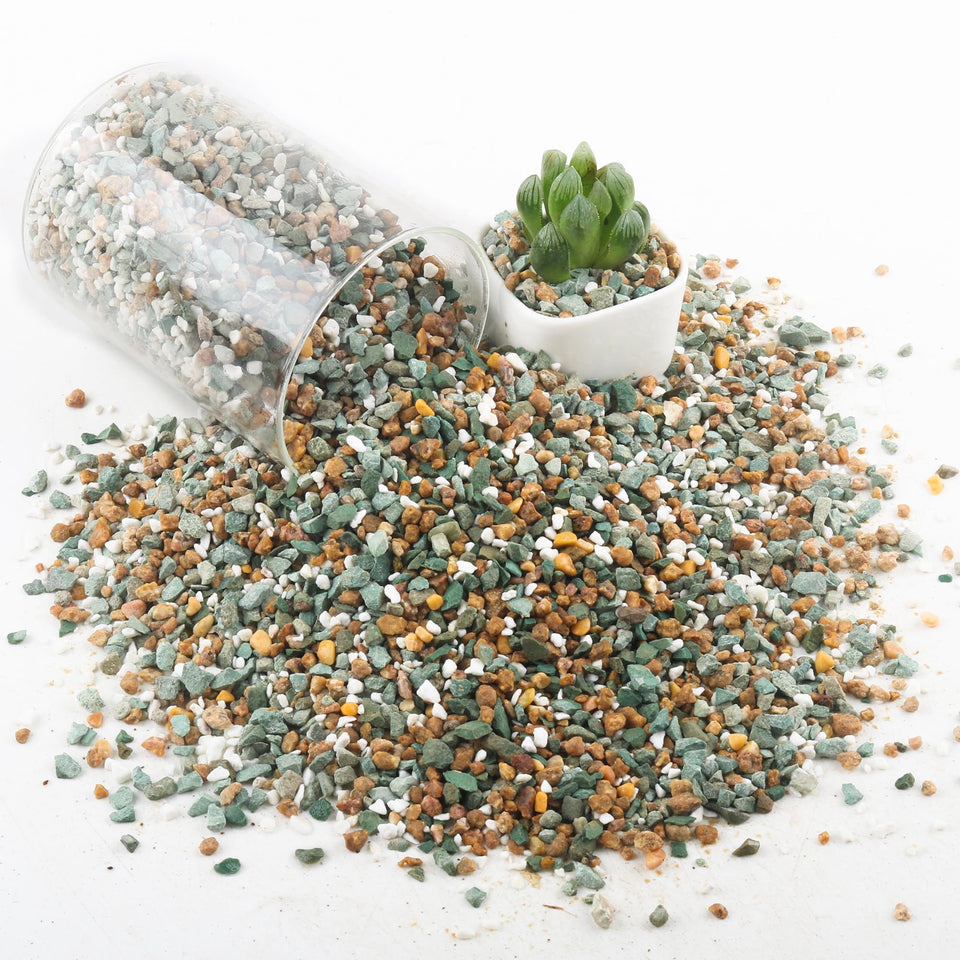 CJGQ 3lb mix rocks for plants enhance drainage and aesthetic display.
