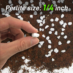 CJGQ perlite bag close-up highlighting sterile, odorless soil amendment.