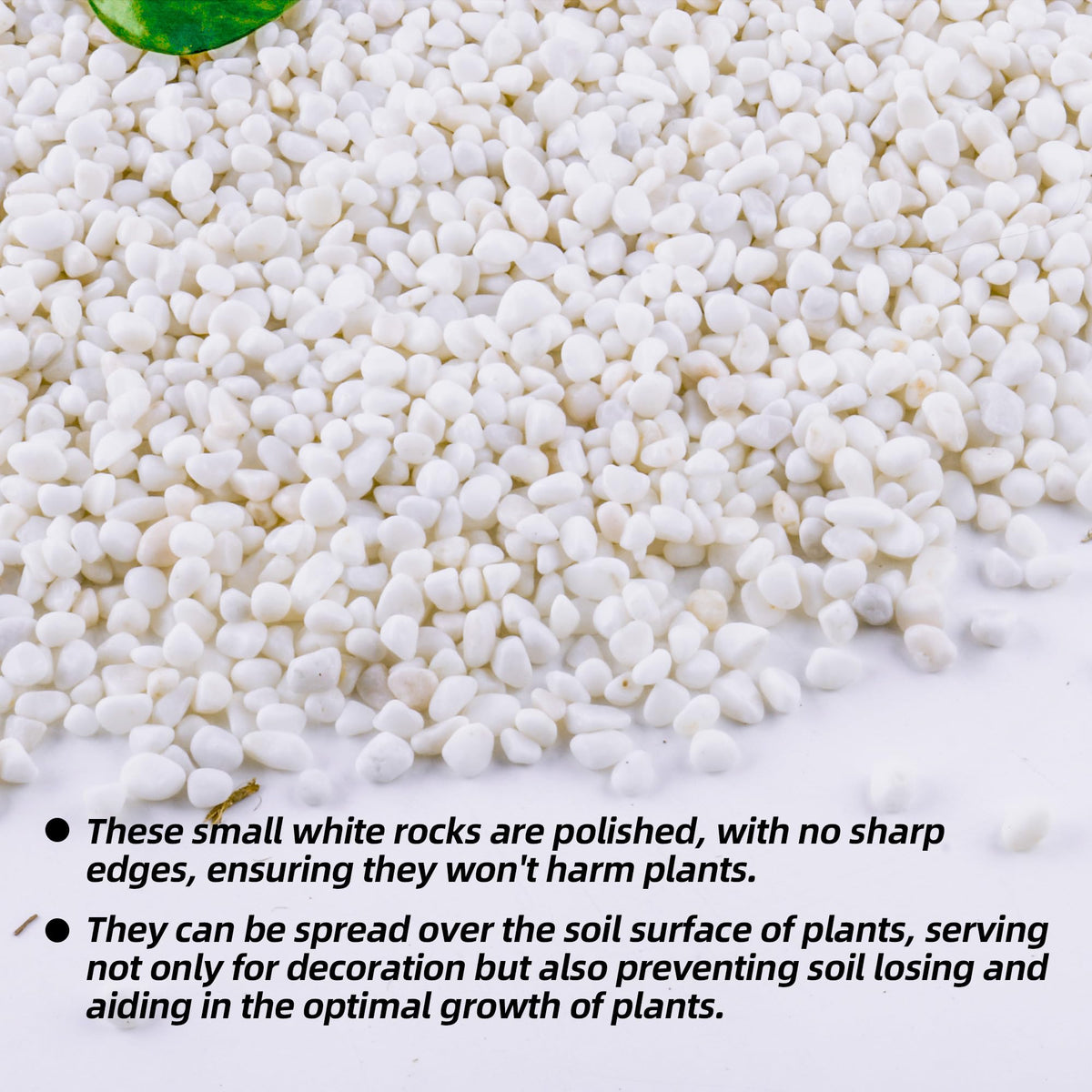 CJGQ aquarium white pebbles brighten tanks and create natural-looking underwater scenery.