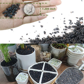 CJGQ lava rocks in landscaping for texture and drainage