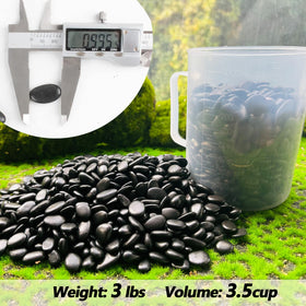 CJGQ black pebbles aquarium gravel 0.5-1 inch cleanly polished for a sleek tank.
