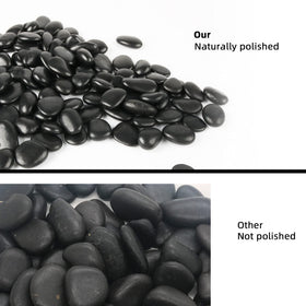 CJGQ Black Pebbles suited for succulent and bonsai containers.